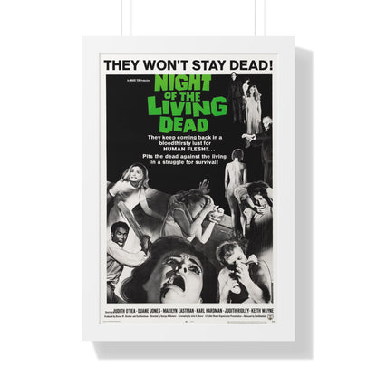 NIGHT OF THE LIVING DEAD (2) 1968 - Framed Movie Poster-16″ x 24″-The Sticker Space