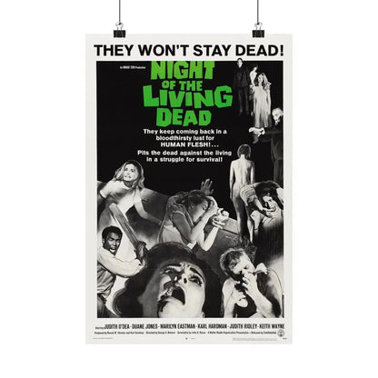 NIGHT OF THE LIVING DEAD (2) 1968 - Paper Movie Poster - The Sticker Space