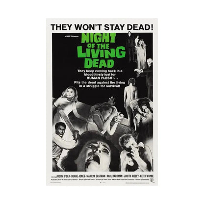 NIGHT OF THE LIVING DEAD (2) 1968 - Paper Movie Poster - The Sticker Space