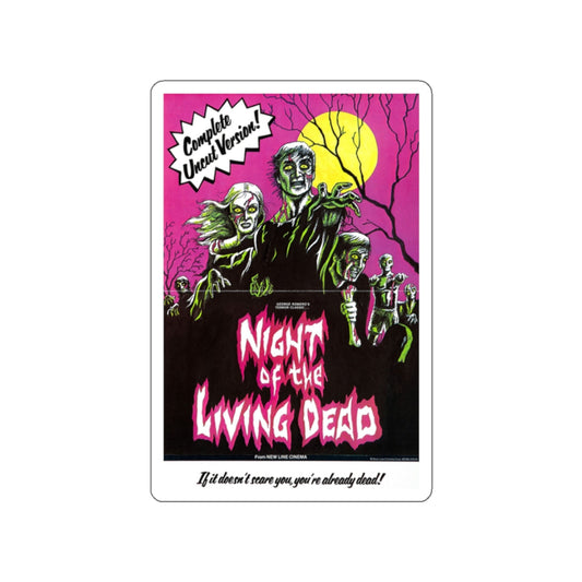 NIGHT OF THE LIVING DEAD (4) 1968 Movie Poster STICKER Vinyl Die-Cut Decal-White-The Sticker Space