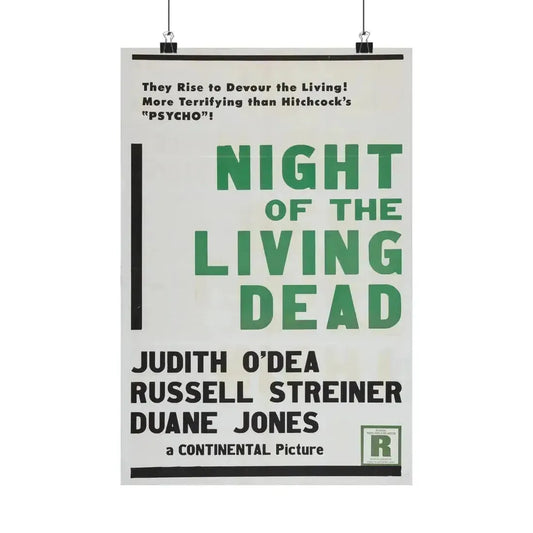 NIGHT OF THE LIVING DEAD (5) 1968 - Paper Movie Poster 12″ x 18″ Matte - The Sticker Space