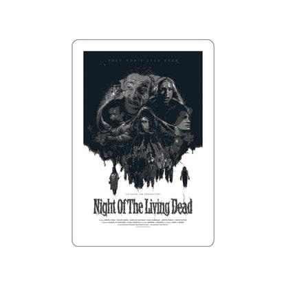 NIGHT OF THE LIVING DEAD (6) 1968 Movie Poster STICKER Vinyl Die-Cut Decal-White-The Sticker Space