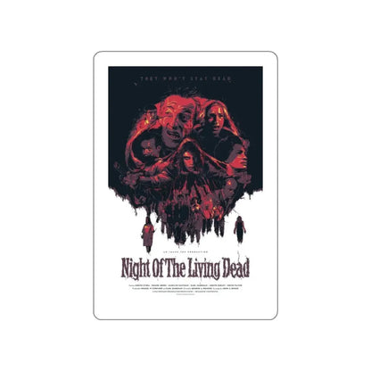 NIGHT OF THE LIVING DEAD (8) 1968 Movie Poster STICKER Vinyl Die-Cut Decal 3 Inch - The Sticker Space