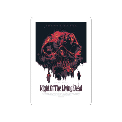 NIGHT OF THE LIVING DEAD (8) 1968 Movie Poster STICKER Vinyl Die-Cut Decal-White-The Sticker Space