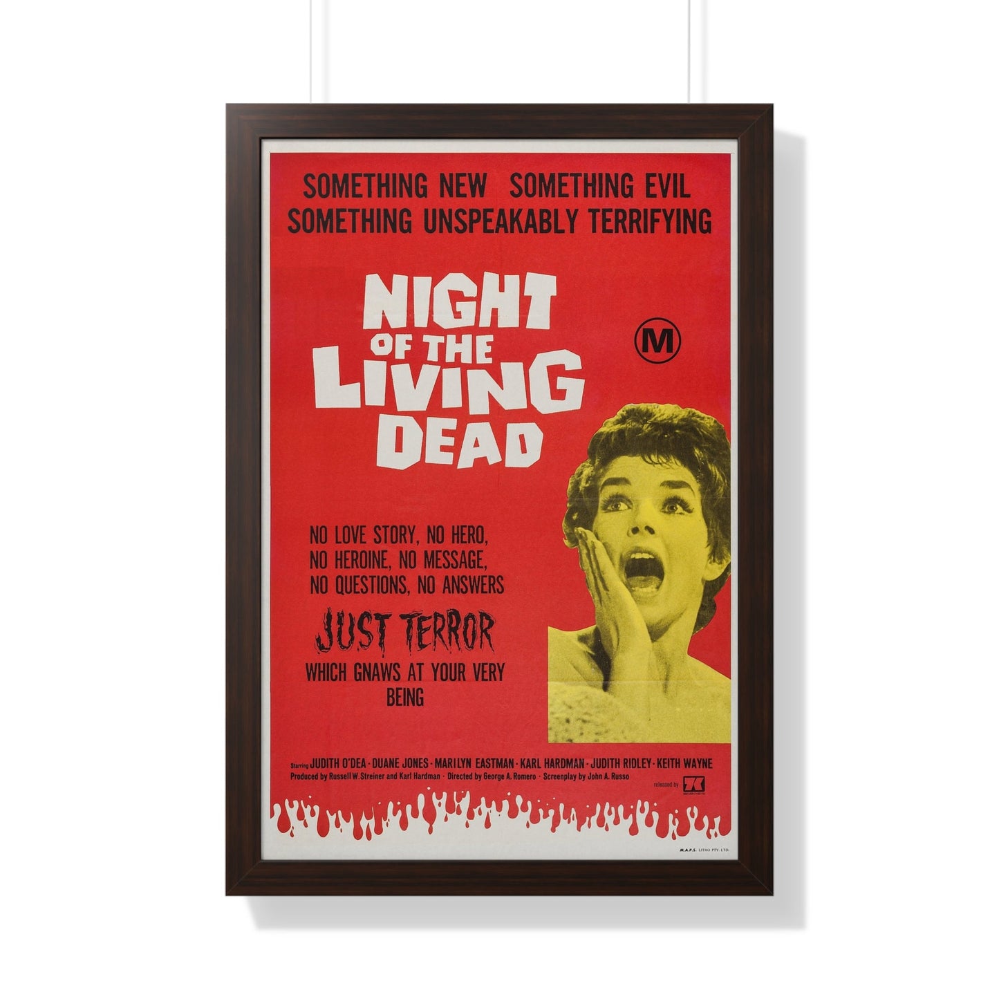 NIGHT OF THE LIVING DEAD (AUSTRALIA) 1968 - Framed Movie Poster-20" x 30"-The Sticker Space