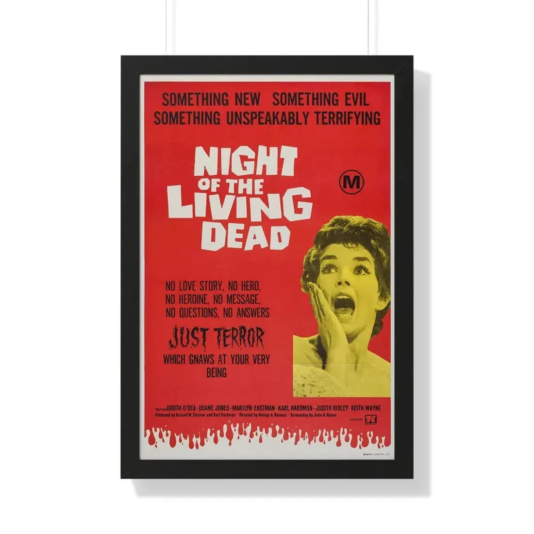 NIGHT OF THE LIVING DEAD (AUSTRALIA) 1968 - Framed Movie Poster - The Sticker Space