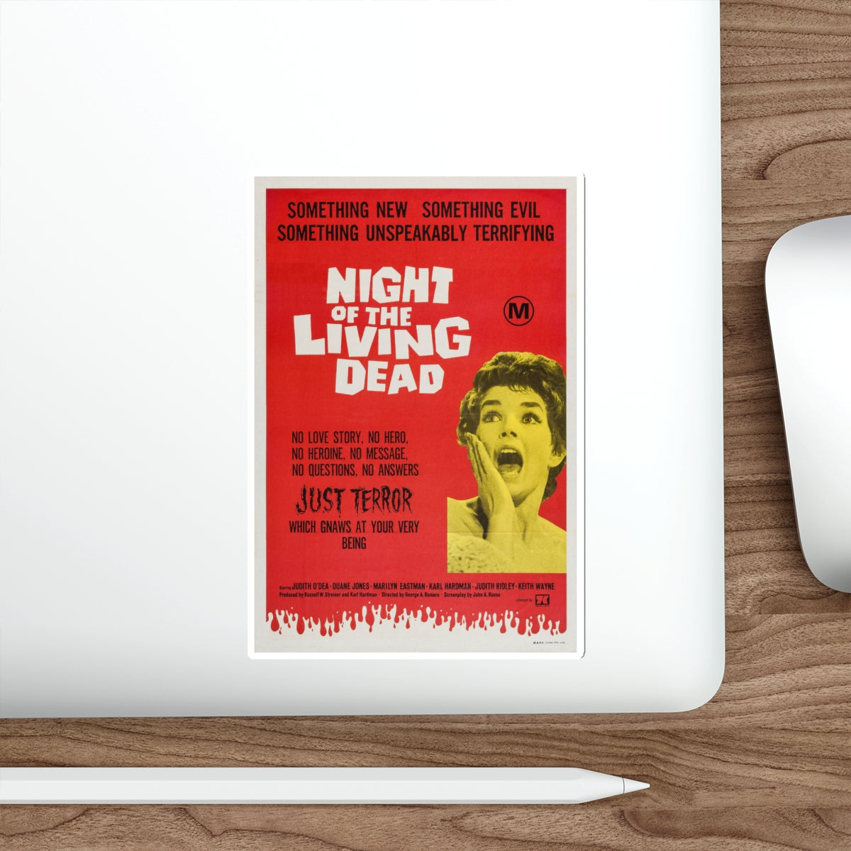 NIGHT OF THE LIVING DEAD (AUSTRALIA) 1968 Movie Poster STICKER Vinyl Die-Cut Decal-The Sticker Space