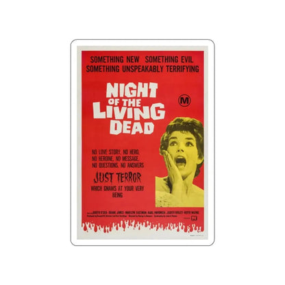 NIGHT OF THE LIVING DEAD (AUSTRALIA) 1968 Movie Poster STICKER Vinyl Die-Cut Decal - The Sticker Space