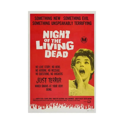 NIGHT OF THE LIVING DEAD (AUSTRALIA) 1968 - Paper Movie Poster - The Sticker Space