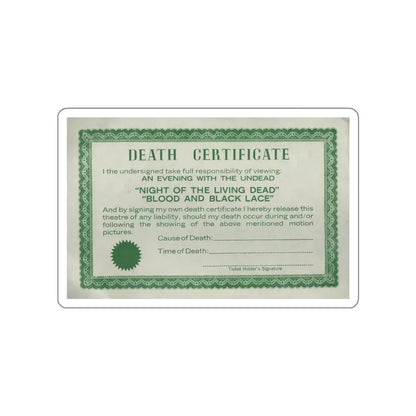 NIGHT OF THE LIVING DEAD + BLOOD AND BLACK LACE 1968 Movie Poster STICKER Vinyl Die-Cut Decal 4 Inch - The Sticker Space