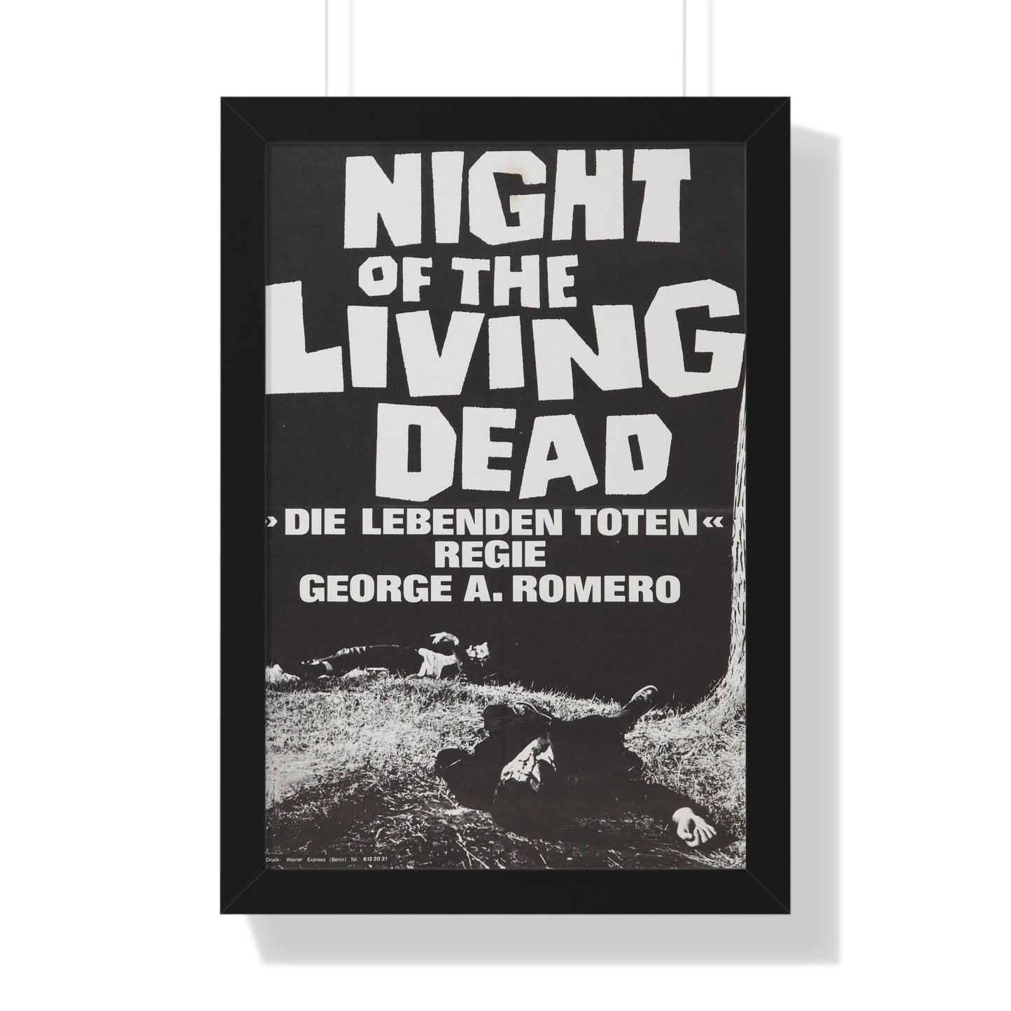 NIGHT OF THE LIVING DEAD (GERMAN) 3 1968 - Framed Movie Poster-16″ x 24″-The Sticker Space