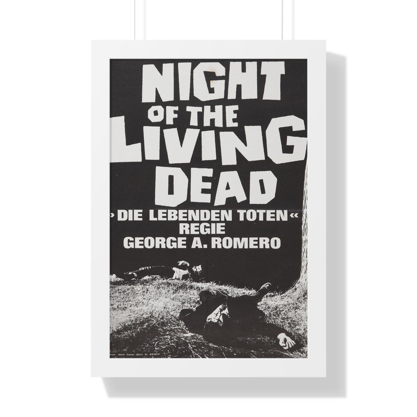 NIGHT OF THE LIVING DEAD (GERMAN) 3 1968 - Framed Movie Poster-16″ x 24″-The Sticker Space