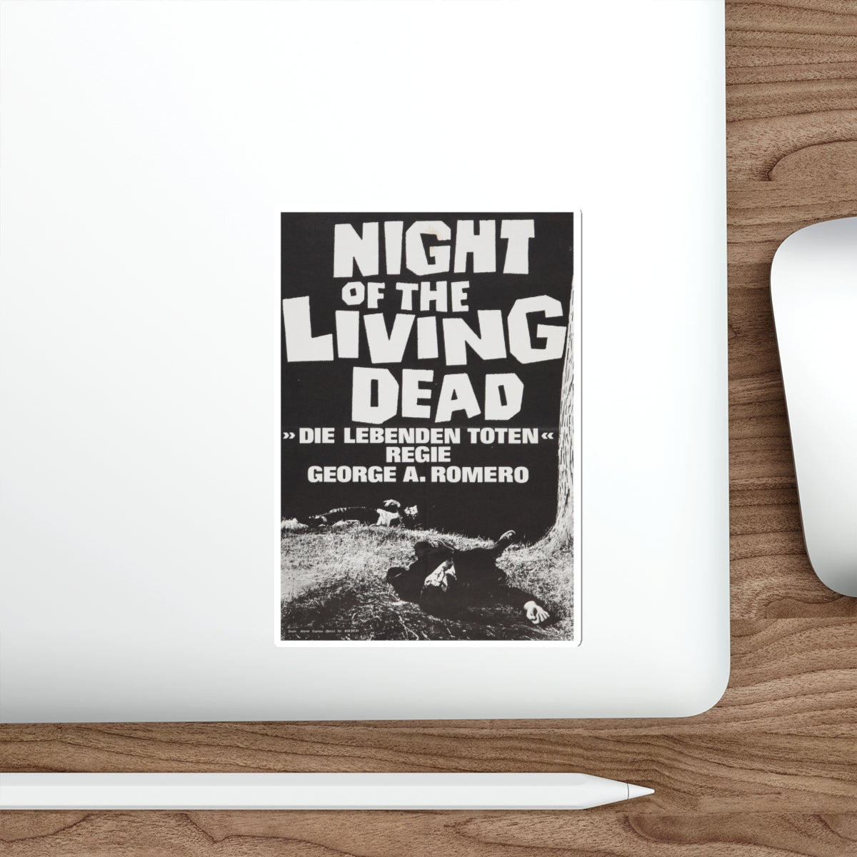 NIGHT OF THE LIVING DEAD (GERMAN) 3 1968 Movie Poster STICKER Vinyl Die-Cut Decal-The Sticker Space