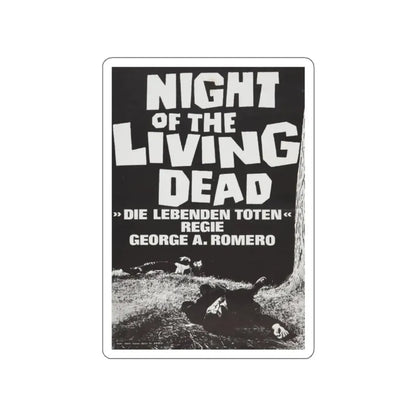 NIGHT OF THE LIVING DEAD (GERMAN) 3 1968 Movie Poster STICKER Vinyl Die-Cut Decal - The Sticker Space