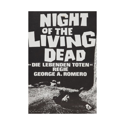 NIGHT OF THE LIVING DEAD (GERMAN) 3 1968 - Paper Movie Poster-The Sticker Space