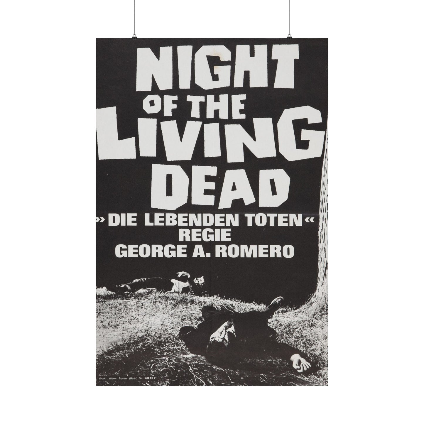 NIGHT OF THE LIVING DEAD (GERMAN) 3 1968 - Paper Movie Poster-36" x 54"-The Sticker Space