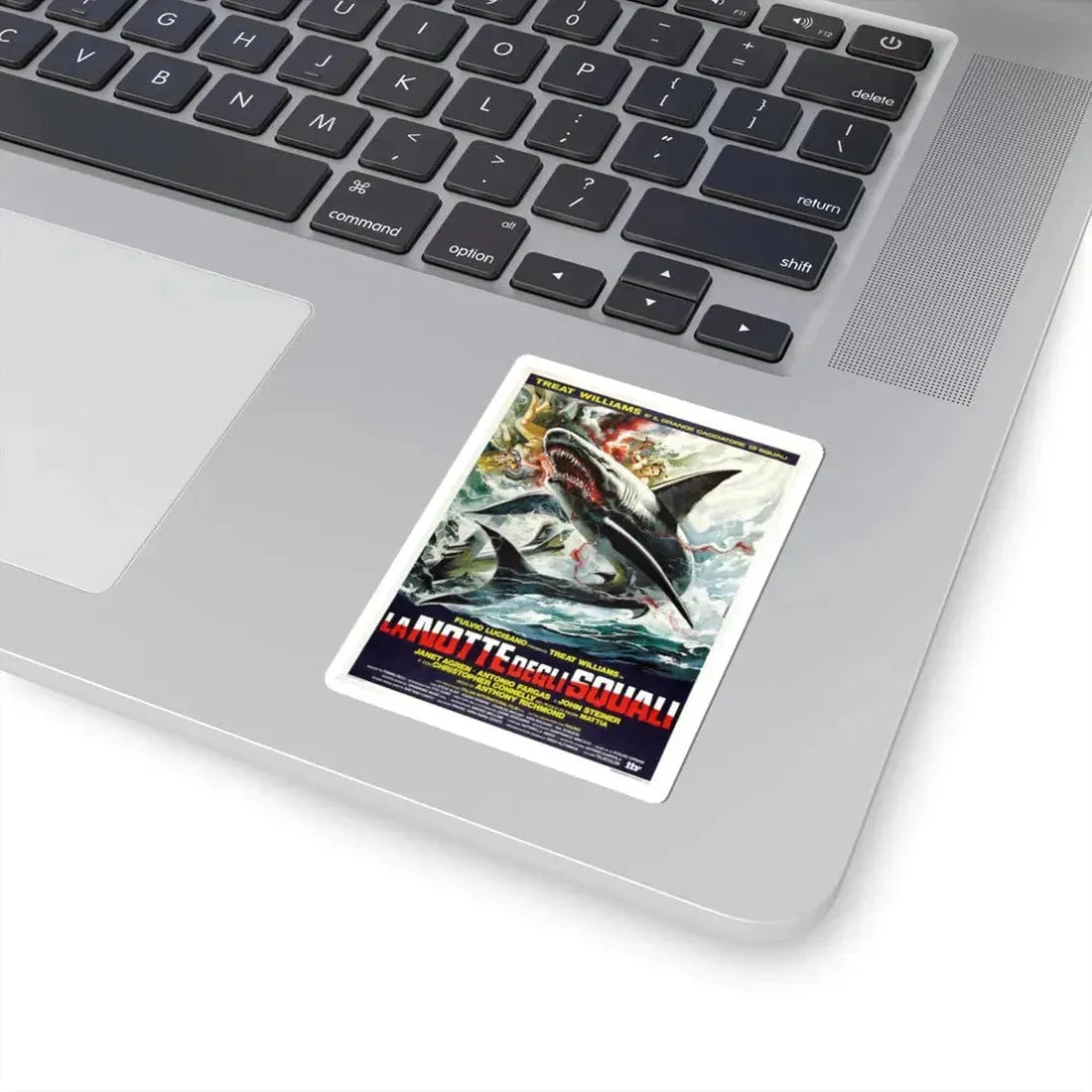 NIGHT OF THE SHARKS 1988 Movie Poster - STICKER Vinyl Kiss-Cut Decal - The Sticker Space