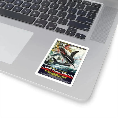 NIGHT OF THE SHARKS 1988 Movie Poster - STICKER Vinyl Kiss-Cut Decal - The Sticker Space