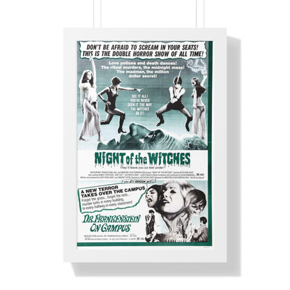 NIGHT OF THE WITCHES + DR FRANKENSTEIN ON CAMPUS 1970 - Framed Movie Poster-16″ x 24″-The Sticker Space