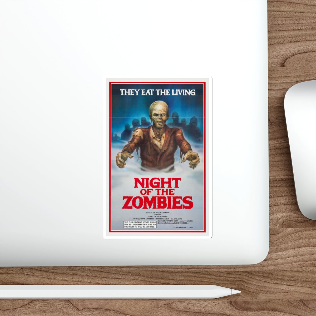 NIGHT OF THE ZOMBIES (HELL OF THE LIVING DEAD) 1980 Movie Poster STICKER Vinyl Die-Cut Decal-The Sticker Space