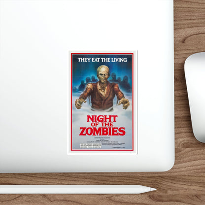 NIGHT OF THE ZOMBIES (HELL OF THE LIVING DEAD) 1980 Movie Poster STICKER Vinyl Die-Cut Decal-The Sticker Space