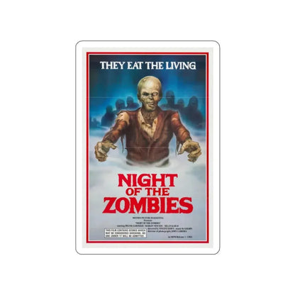 NIGHT OF THE ZOMBIES (HELL OF THE LIVING DEAD) 1980 Movie Poster STICKER Vinyl Die-Cut Decal 2 Inch - The Sticker Space
