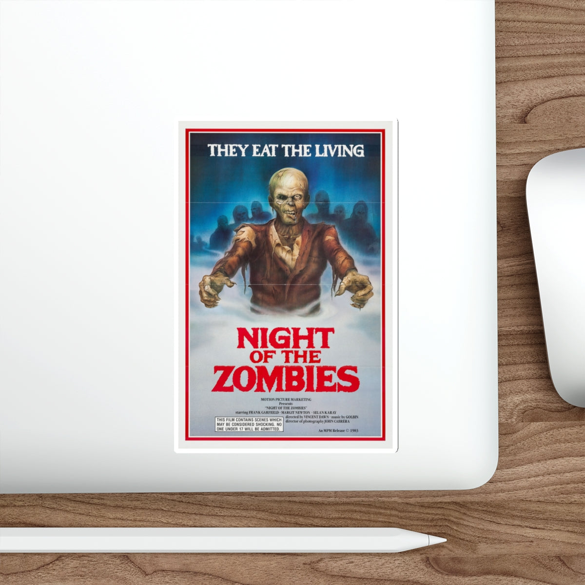 NIGHT OF THE ZOMBIES (HELL OF THE LIVING DEAD) 1980 Movie Poster STICKER Vinyl Die-Cut Decal-The Sticker Space