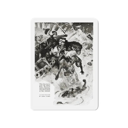 Night Raiders In China, Liberty magazine, July 31, 1937 (Magazine Illustration) Refrigerator Magnet 4 Inch - The Sticker Space