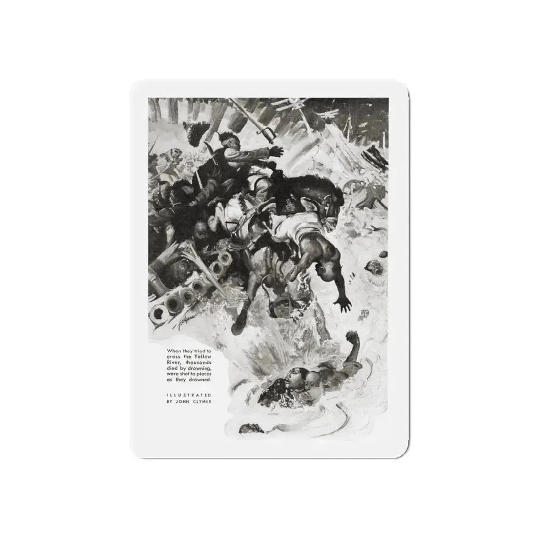 Night Raiders In China, Liberty magazine, July 31, 1937 (Magazine Illustration) Refrigerator Magnet 5 Inch - The Sticker Space