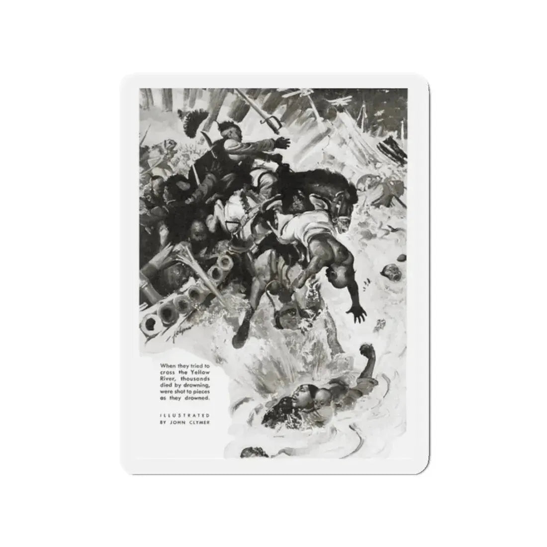 Night Raiders In China, Liberty magazine, July 31, 1937 (Magazine Illustration) Refrigerator Magnet - The Sticker Space