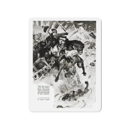 Night Raiders In China, Liberty magazine, July 31, 1937 (Magazine Illustration) Refrigerator Magnet - The Sticker Space