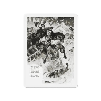 Night Raiders In China, Liberty magazine, July 31, 1937 (Magazine Illustration) Refrigerator Magnet - The Sticker Space