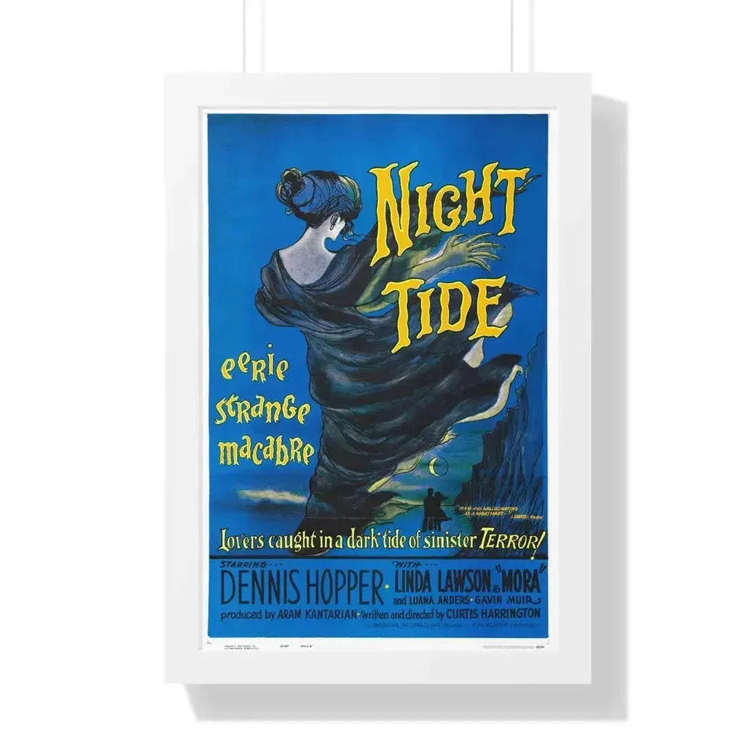 NIGHT TIDE 1961 - Framed Movie Poster 16″ x 24″ White - The Sticker Space