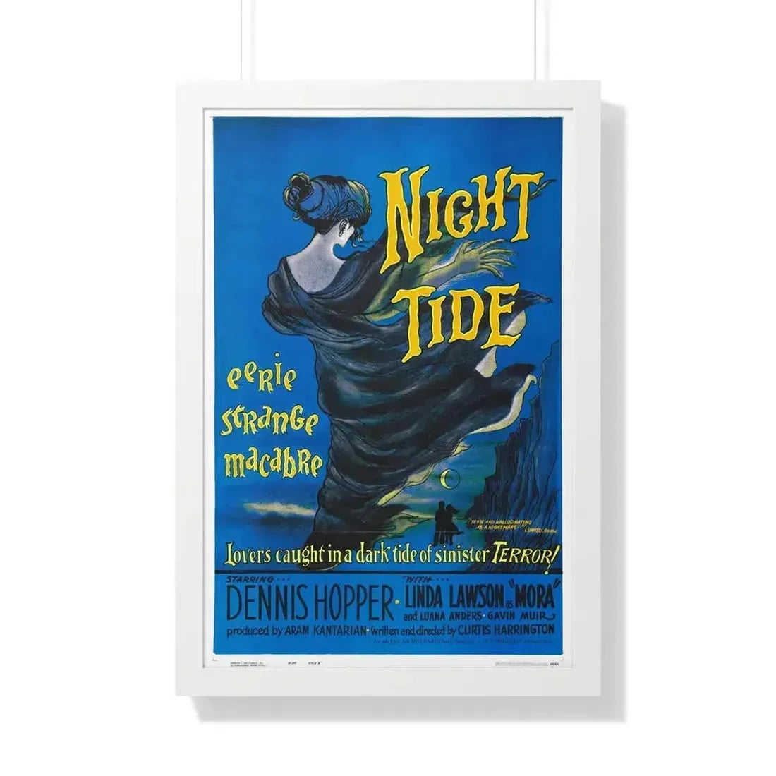 NIGHT TIDE 1961 - Framed Movie Poster 20" x 30" White - The Sticker Space