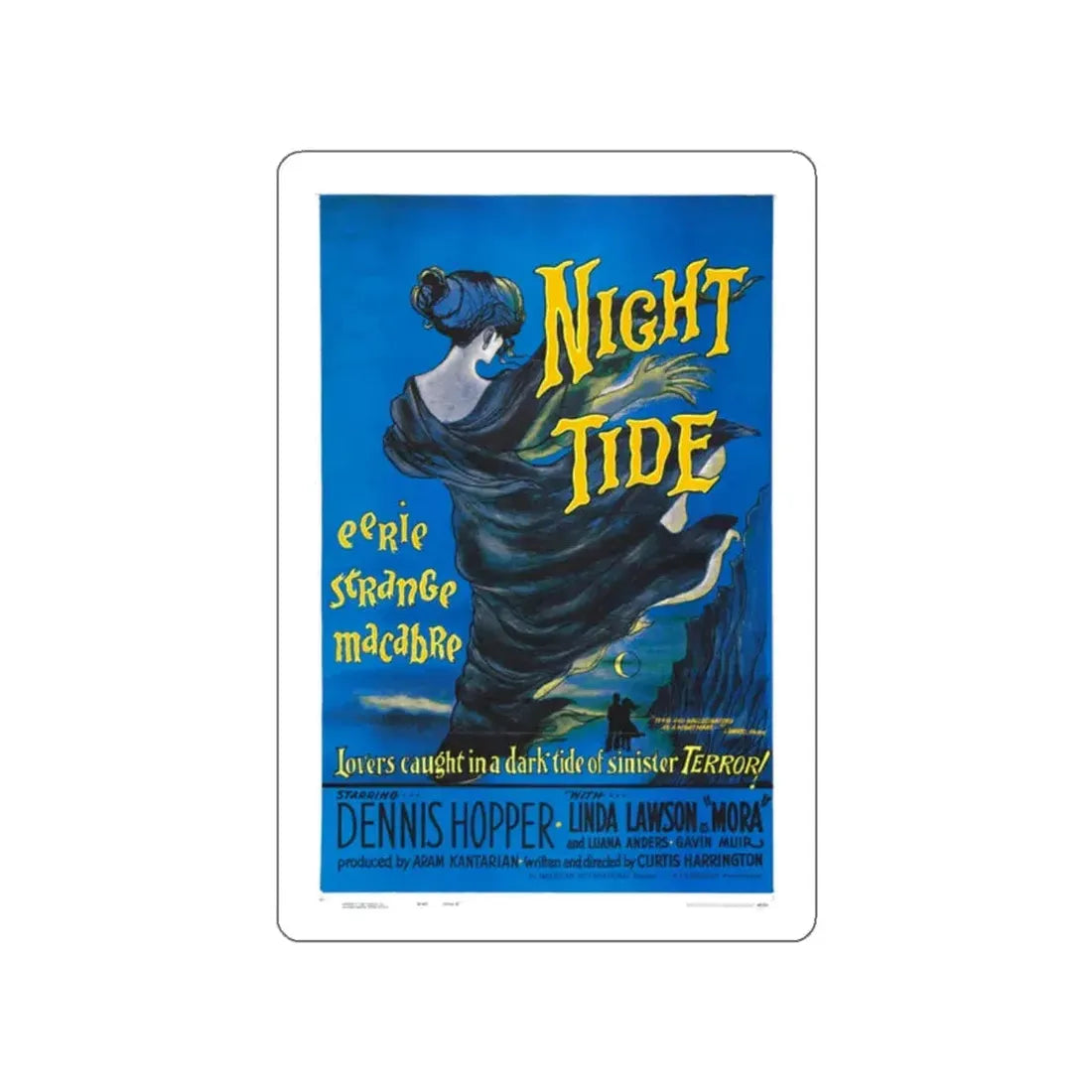 NIGHT TIDE 1961 Movie Poster STICKER Vinyl Die-Cut Decal 2 Inch - The Sticker Space