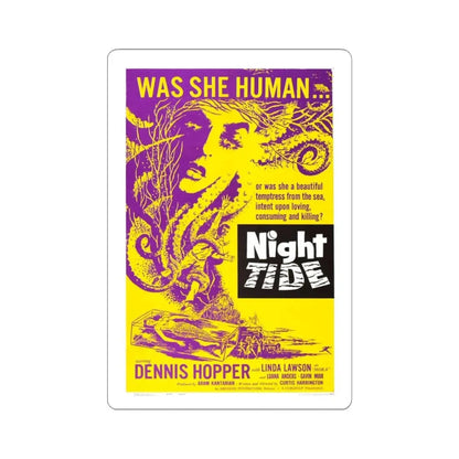 NIGHT TIDE (2) 1961 Movie Poster - STICKER Vinyl Kiss-Cut Decal 3 Inch White - The Sticker Space