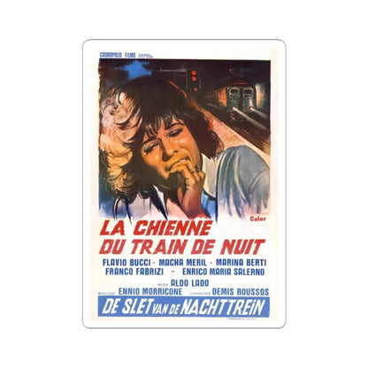NIGHT TRAIN MURDERS (BELGIAN) 1975 Movie Poster - STICKER Vinyl Kiss-Cut Decal 6 Inch White - The Sticker Space