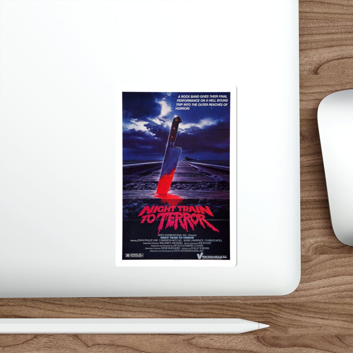 NIGHT TRAIN TO TERROR 1985 Movie Poster STICKER Vinyl Die-Cut Decal-The Sticker Space