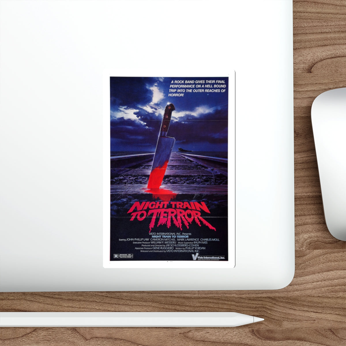 NIGHT TRAIN TO TERROR 1985 Movie Poster STICKER Vinyl Die-Cut Decal-The Sticker Space