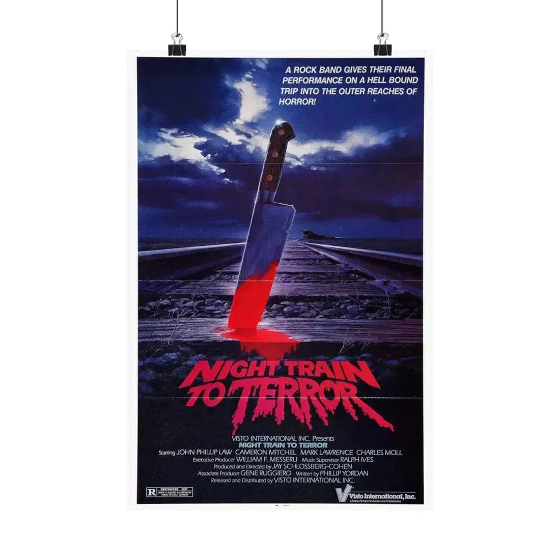 NIGHT TRAIN TO TERROR 1985 - Paper Movie Poster 12″ x 18″ Matte - The Sticker Space