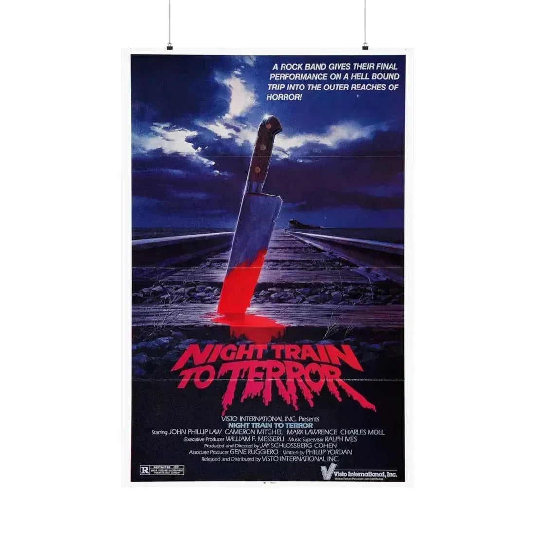 NIGHT TRAIN TO TERROR 1985 - Paper Movie Poster 36" x 54" Matte - The Sticker Space