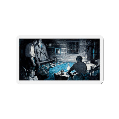 Night Vigil, 1946 (Magazine Illustration) Refrigerator Magnet-3" x 3"-The Sticker Space