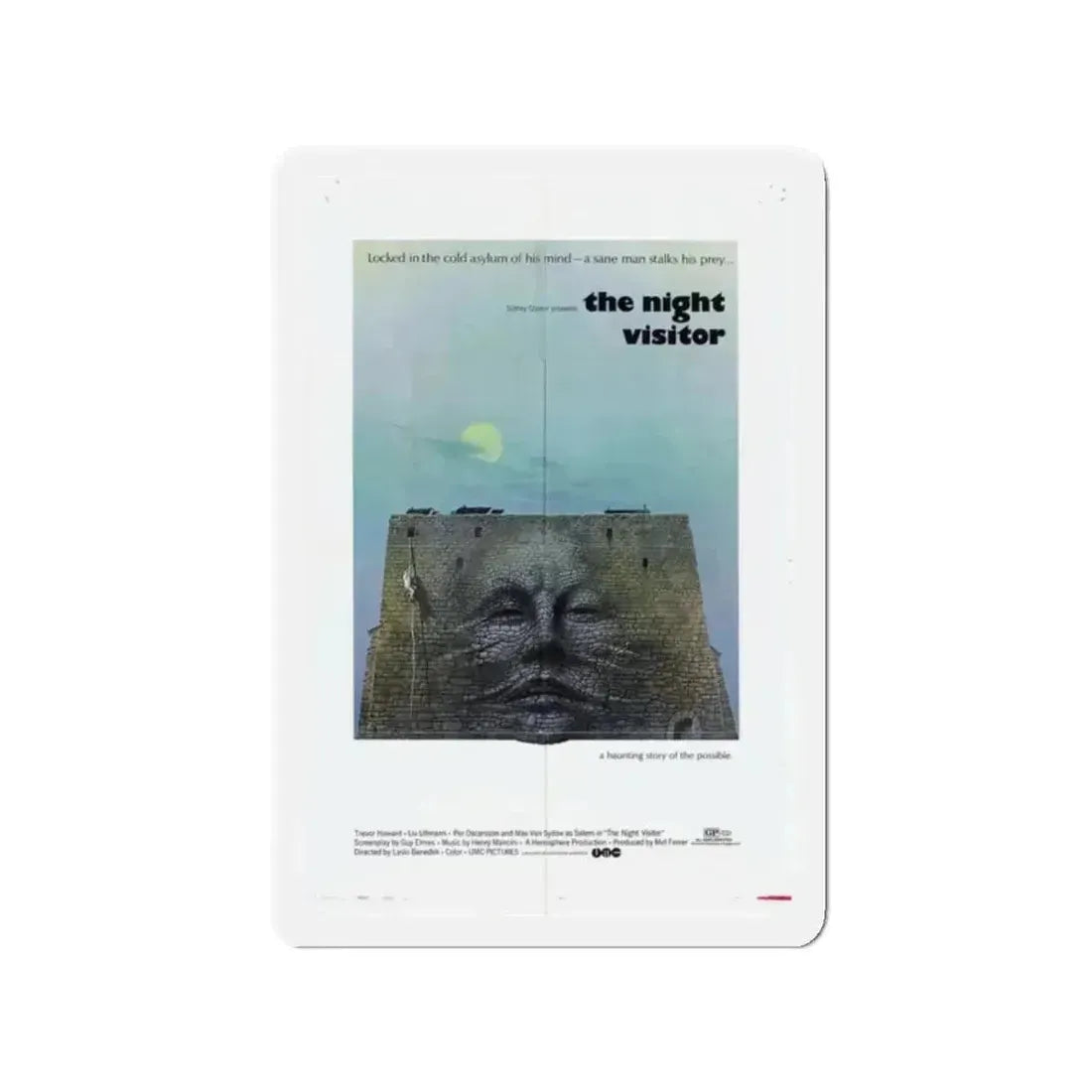 NIGHT VISITOR (BENEDEK) 1971 Movie Poster - Refrigerator Magnet 2 Inch Die-Cut - The Sticker Space
