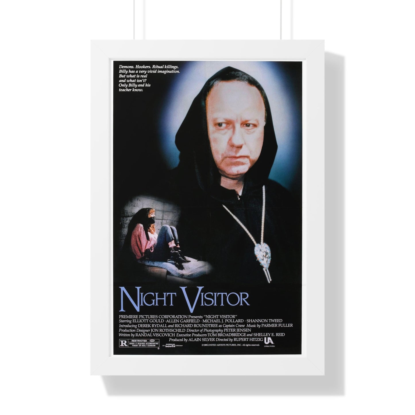 NIGHT VISITOR (NEVER CRY DEVIL) 1989 - Framed Movie Poster-16″ x 24″-The Sticker Space