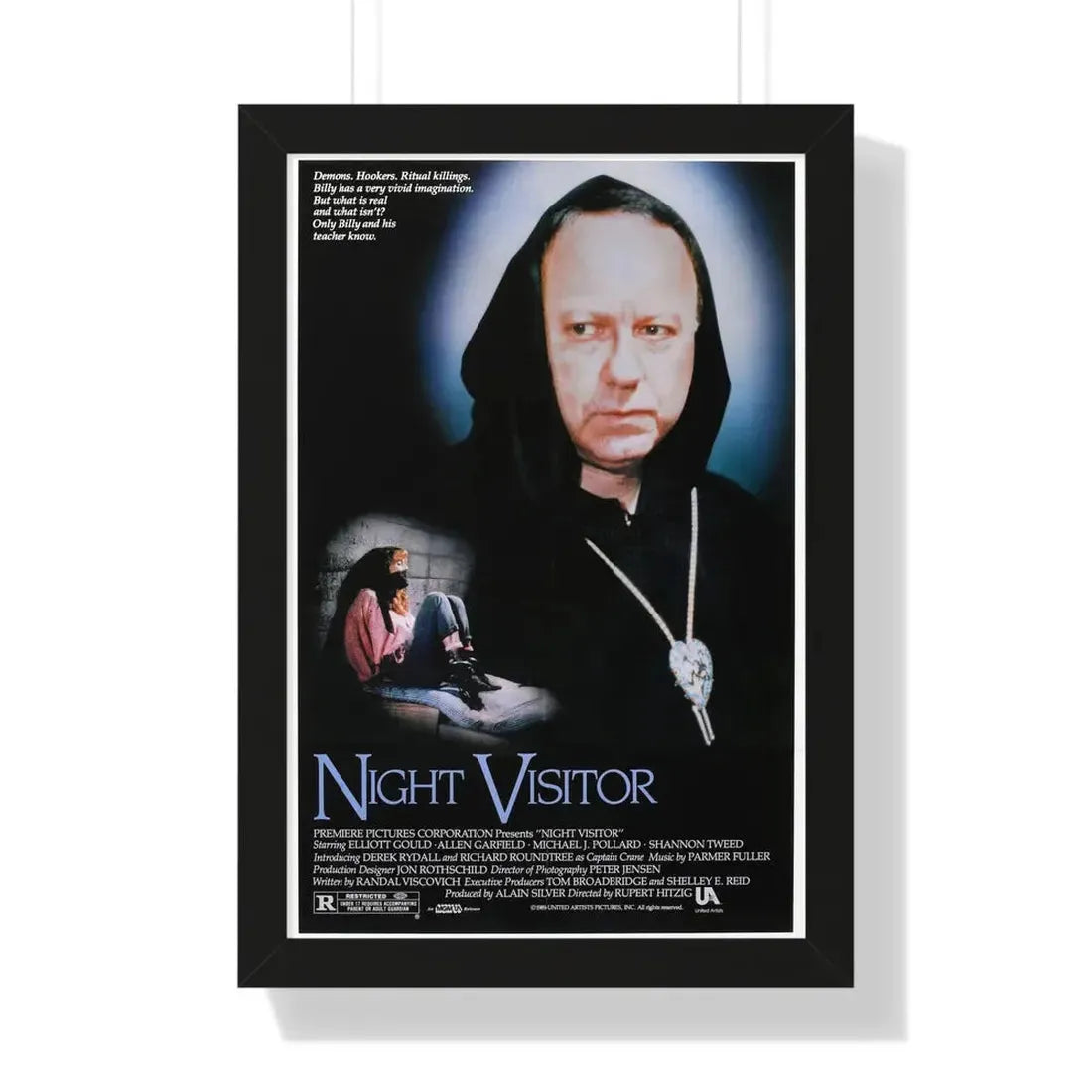 NIGHT VISITOR (NEVER CRY DEVIL) 1989 - Framed Movie Poster - The Sticker Space