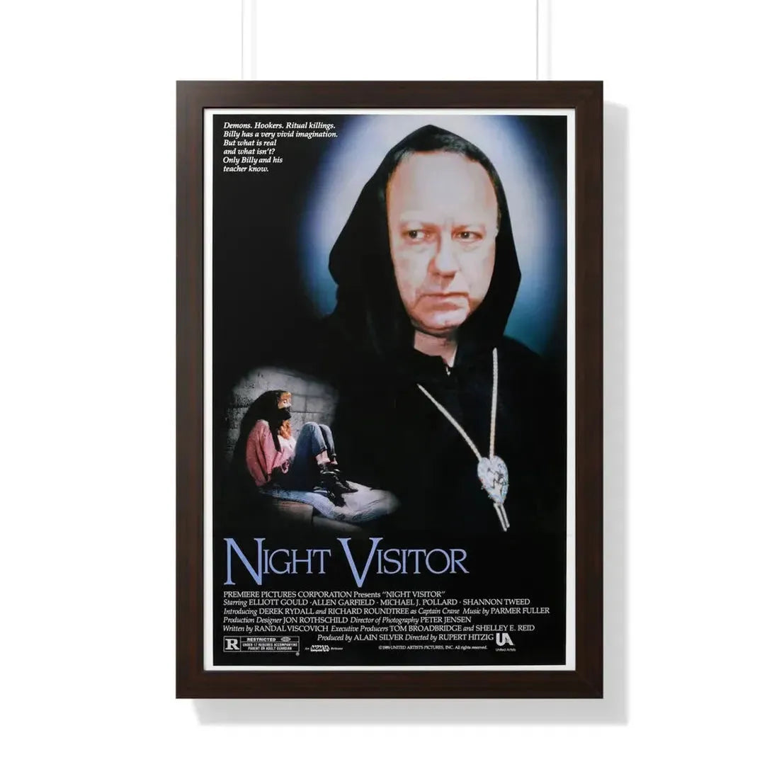 NIGHT VISITOR (NEVER CRY DEVIL) 1989 - Framed Movie Poster - The Sticker Space