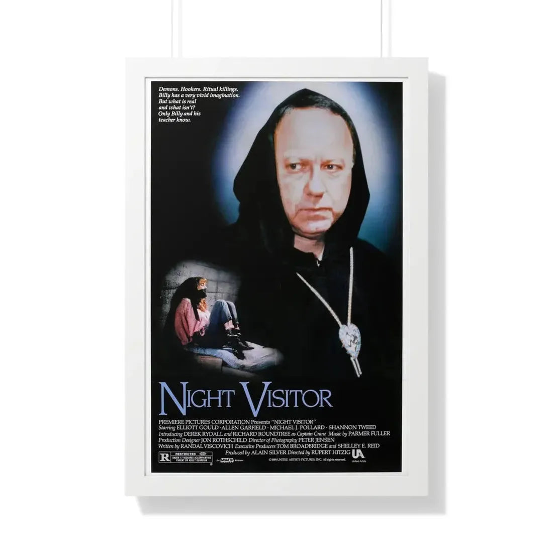 NIGHT VISITOR (NEVER CRY DEVIL) 1989 - Framed Movie Poster - The Sticker Space