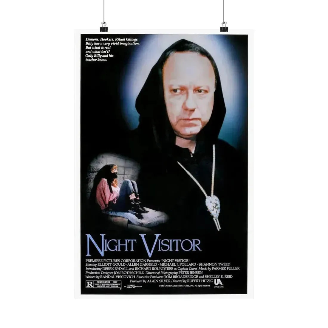 NIGHT VISITOR (NEVER CRY DEVIL) 1989 - Paper Movie Poster 16″ x 24″ Matte - The Sticker Space