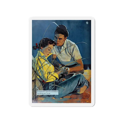 Night Visitor, Woman's Day, September 1955 (Magazine Illustration) Refrigerator Magnet 3 Inch - The Sticker Space