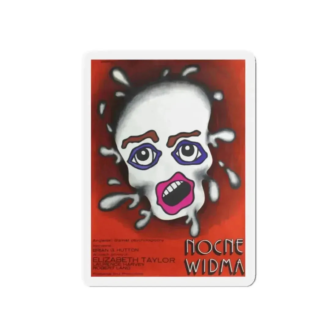 NIGHT WATCH (POLISH) 1973 Movie Poster - Refrigerator Magnet 3 Inch Die-Cut - The Sticker Space